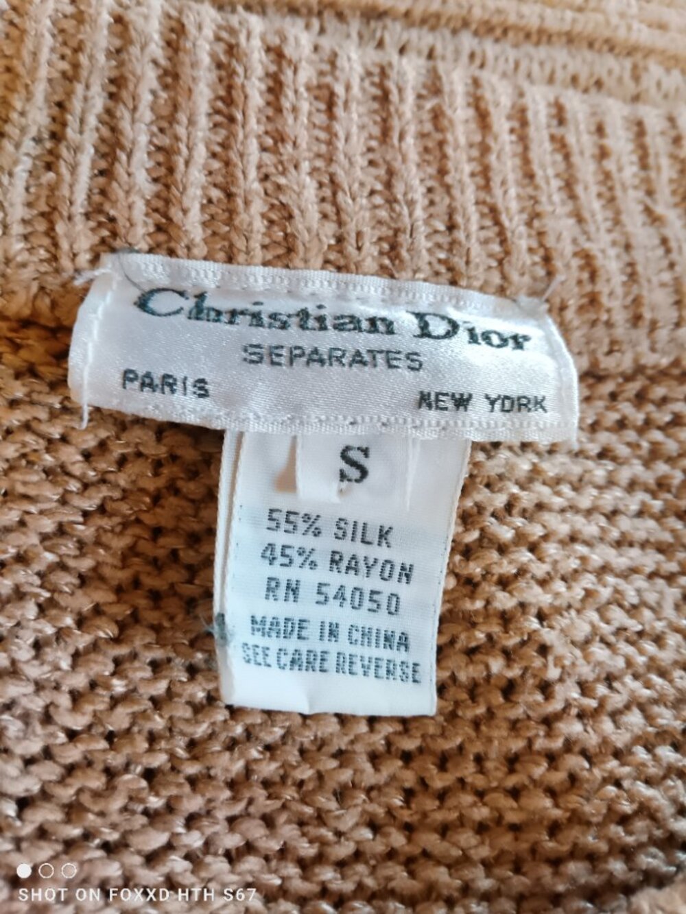 Vintage Christian Dior Separates 3 pc Tan Sweater Skirt Set Small - Picture 16 of 16